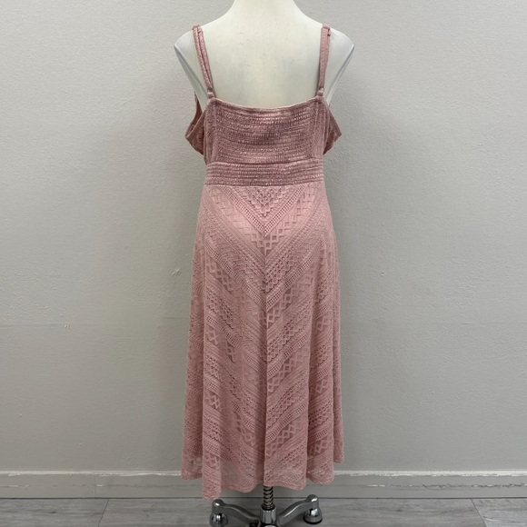 Torrid Pale Mauve Midi Lace Skater Dress - New - Size 26 (4) - Picture 4 of 5